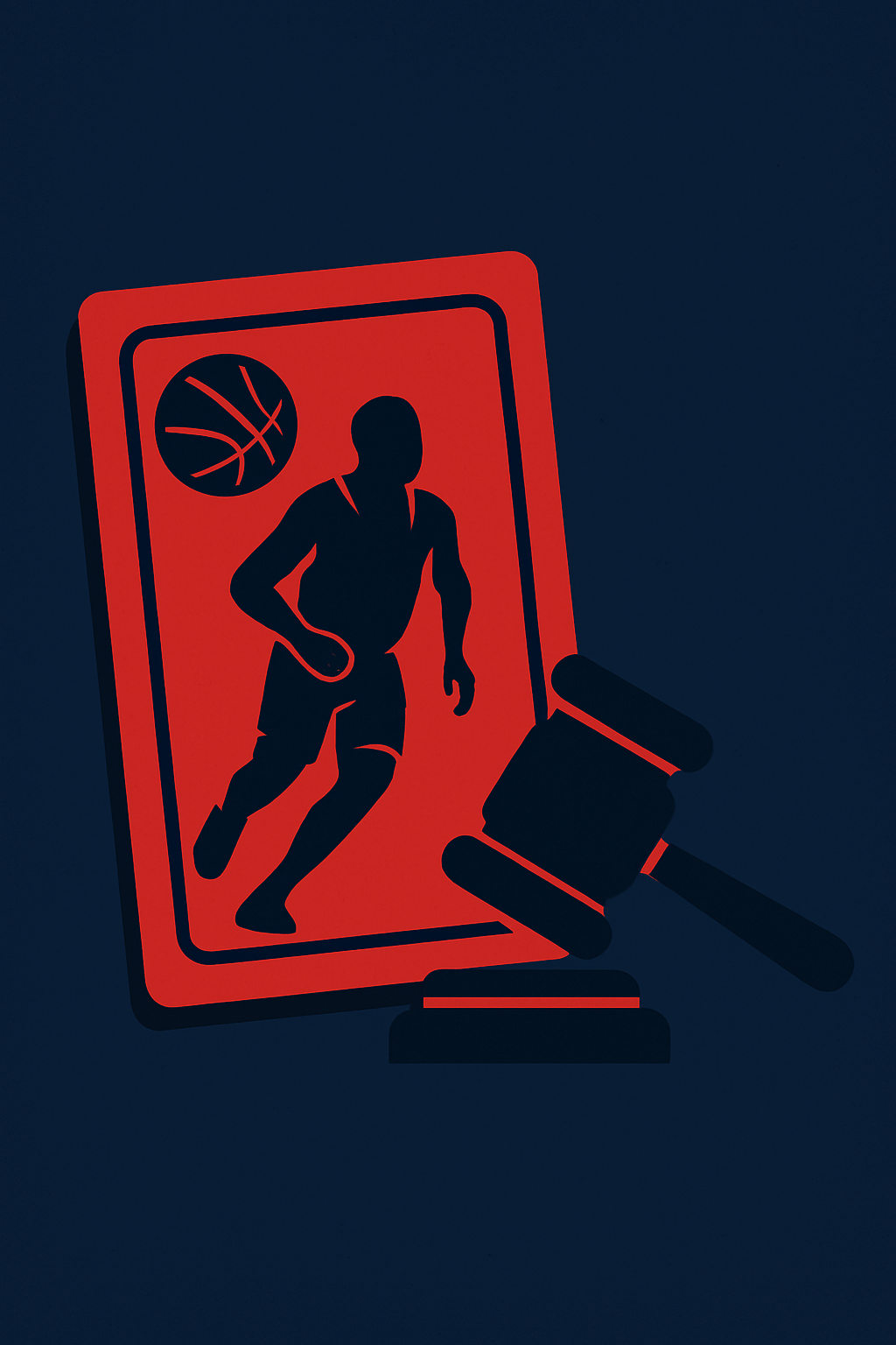 Stylised basketball trading card